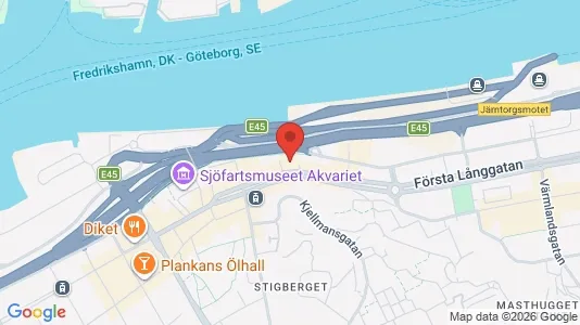 Kontorslokaler att hyra i Majorna-Linné - kort over placeringen
