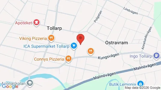 Lagerlokaler att hyra i Kristianstad - kort over placeringen