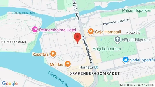 Kontorslokaler att hyra i Södermalm - kort over placeringen