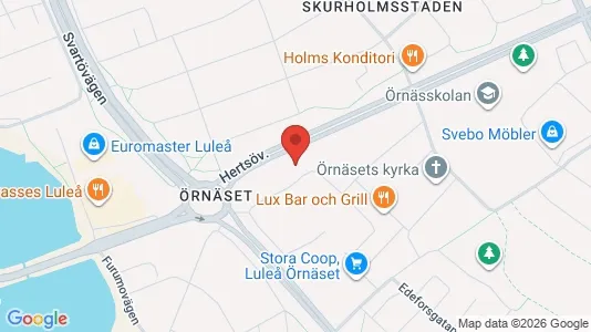 Industrilokaler att hyra i Luleå - kort over placeringen