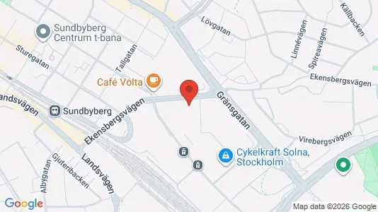 Kontorslokaler att hyra i Solna - kort over placeringen