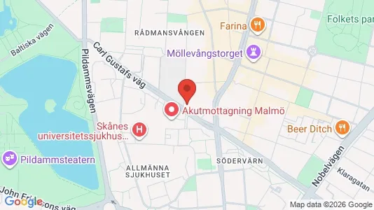 Kontorslokaler att hyra i Malmö Centrum - kort over placeringen