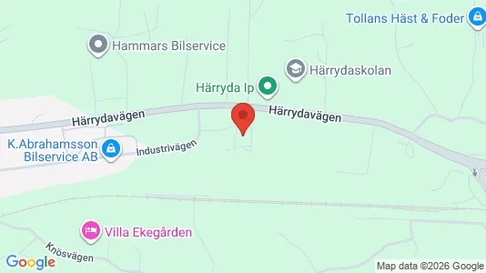 Lagerlokaler att hyra i Härryda - kort over placeringen