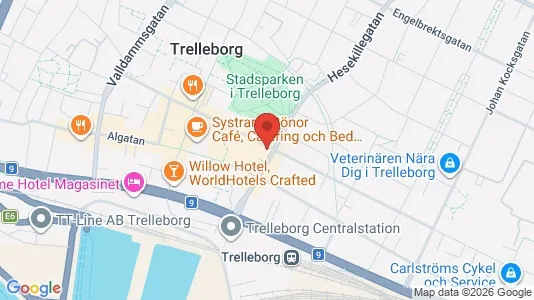 Affärslokaler att hyra i Trelleborg - kort over placeringen