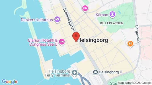 Kontorslokaler att hyra i Helsingborg - kort over placeringen