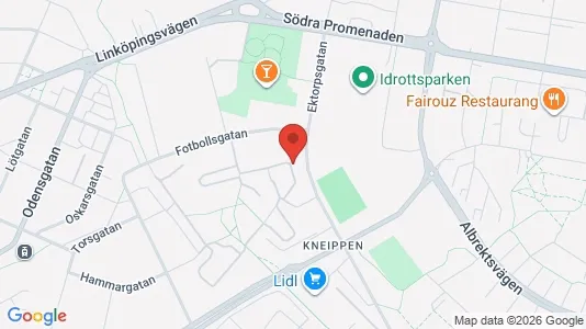 Affärslokaler att hyra i Norrköping - kort over placeringen
