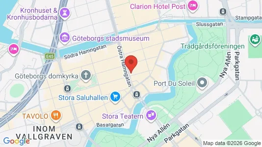 Affärslokaler att hyra i Göteborg Centrum - kort over placeringen