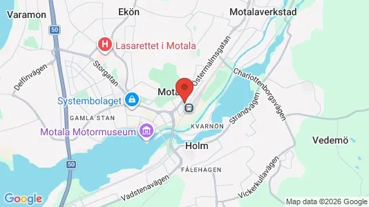 Butikslokaler att hyra i Motala - kort over placeringen