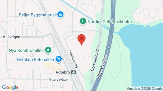 Lagerlokaler att hyra i Sollentuna - kort over placeringen
