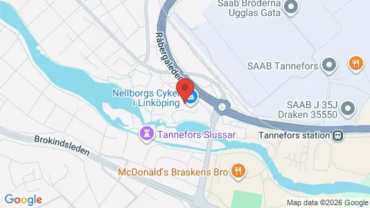 Kontorslokaler att hyra i Linköping - kort over placeringen