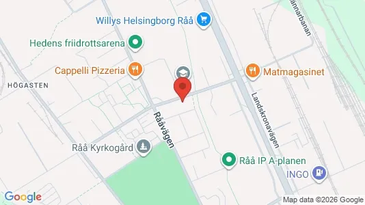 Kontorslokaler att hyra i Helsingborg - kort over placeringen