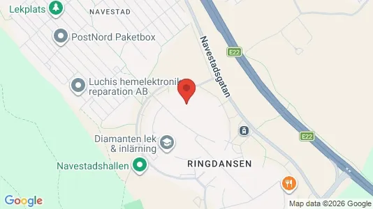 Affärslokaler att hyra i Norrköping - kort over placeringen