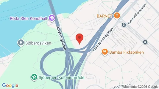 Lagerlokaler att hyra i Majorna-Linné - kort over placeringen