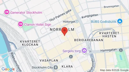 Kontorslokaler att hyra i Stockholm Innerstad - kort over placeringen