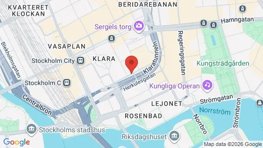 Kontorslokaler att hyra i Stockholm Innerstad - kort over placeringen