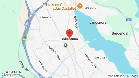 Lagerlokaler att hyra i Sollentuna - kort over placeringen