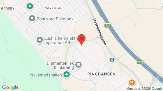 Affärslokaler att hyra i Norrköping - kort over placeringen