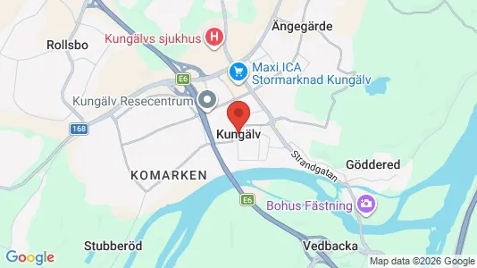 Butikslokaler att hyra i Kungälv - kort over placeringen