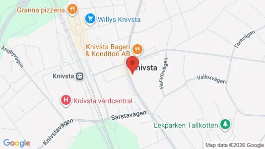 Affärslokaler att hyra i Knivsta - kort over placeringen