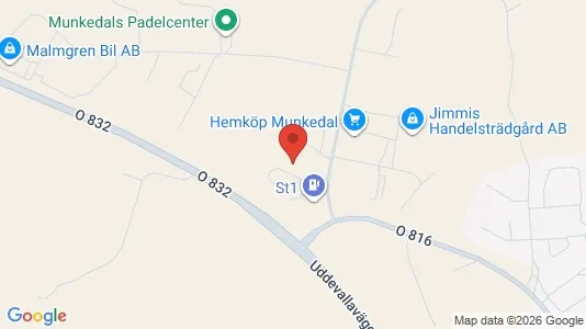 Affärslokaler att hyra i Munkedal - kort over placeringen