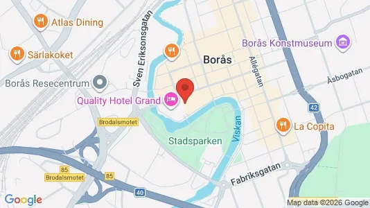 Kontorslokaler att hyra i Borås - kort over placeringen