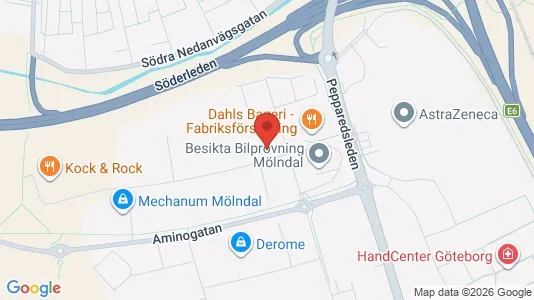 Kontorslokaler att hyra i Mölndal - kort over placeringen